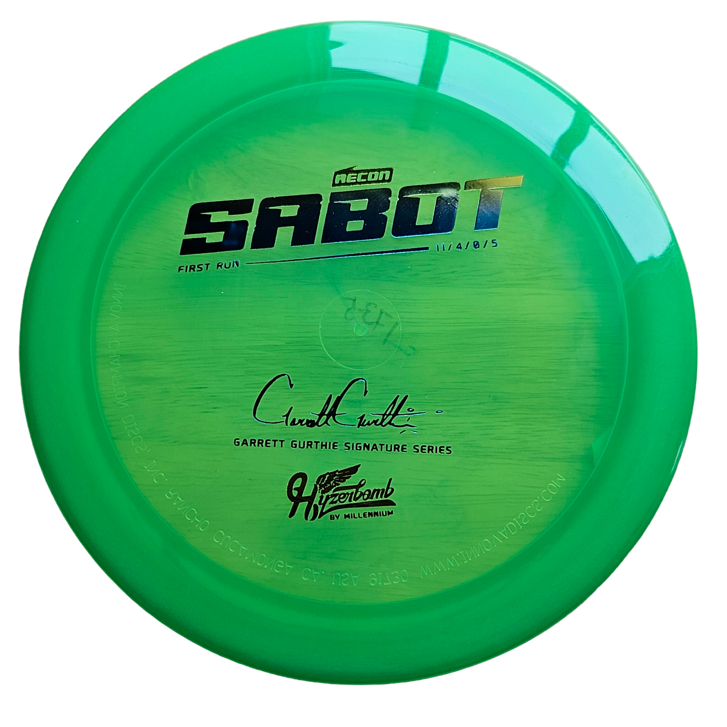 Millennium HyzerBomb Recon Sabot - Garrett Gurthie
