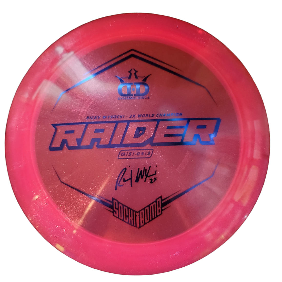 Dynamic Discs Lucid Ice Glimmer Raider - Wysocki Stamp